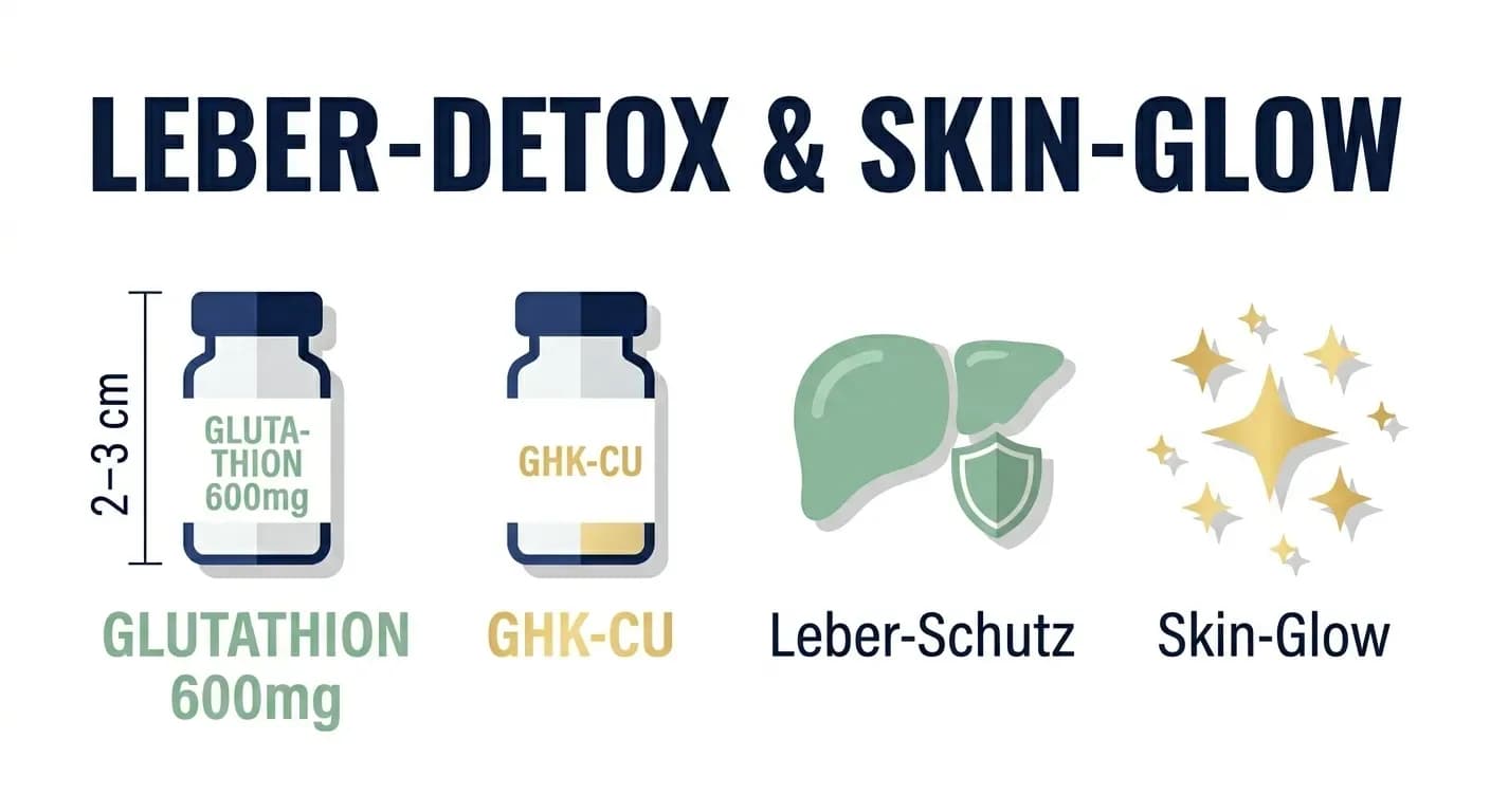 Leber-Detox & Skin-Glow Peptid-Paket – Glutathion + GHK-Cu (8 Wochen)