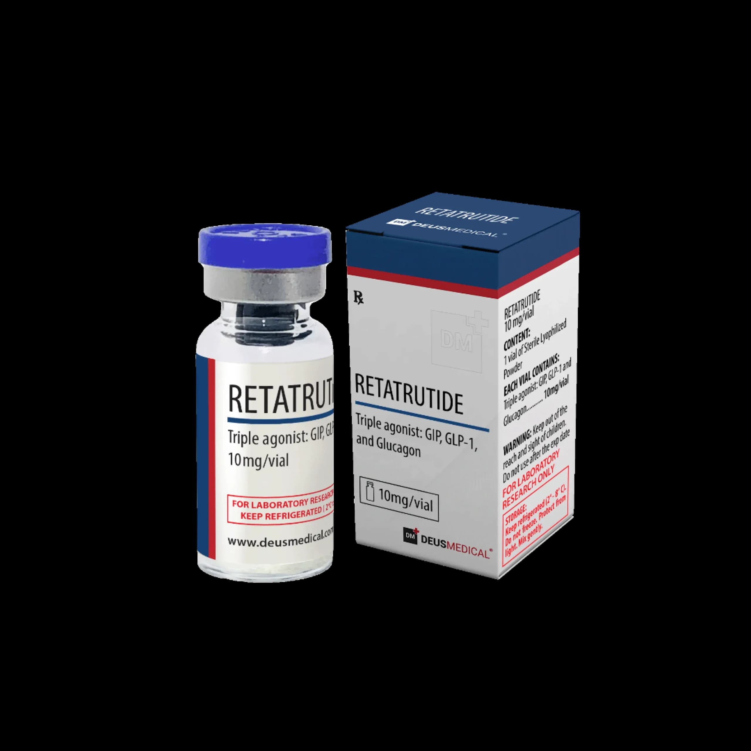 Retatrutide 10mg (GLP-1, GIP & Glucagon) Deus Medical