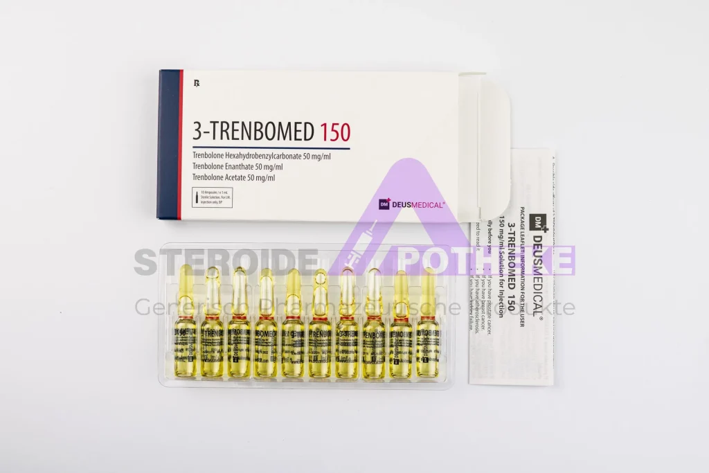 3-TRENBOMED 150 (Trenbolon-Misch-Ester 150 mg/ml) 10-Ampullen-Blister öliger Lösung zur intramuskulären Injektion – stark androgen, progestagen, nicht-aromatisierend von DeusMedical