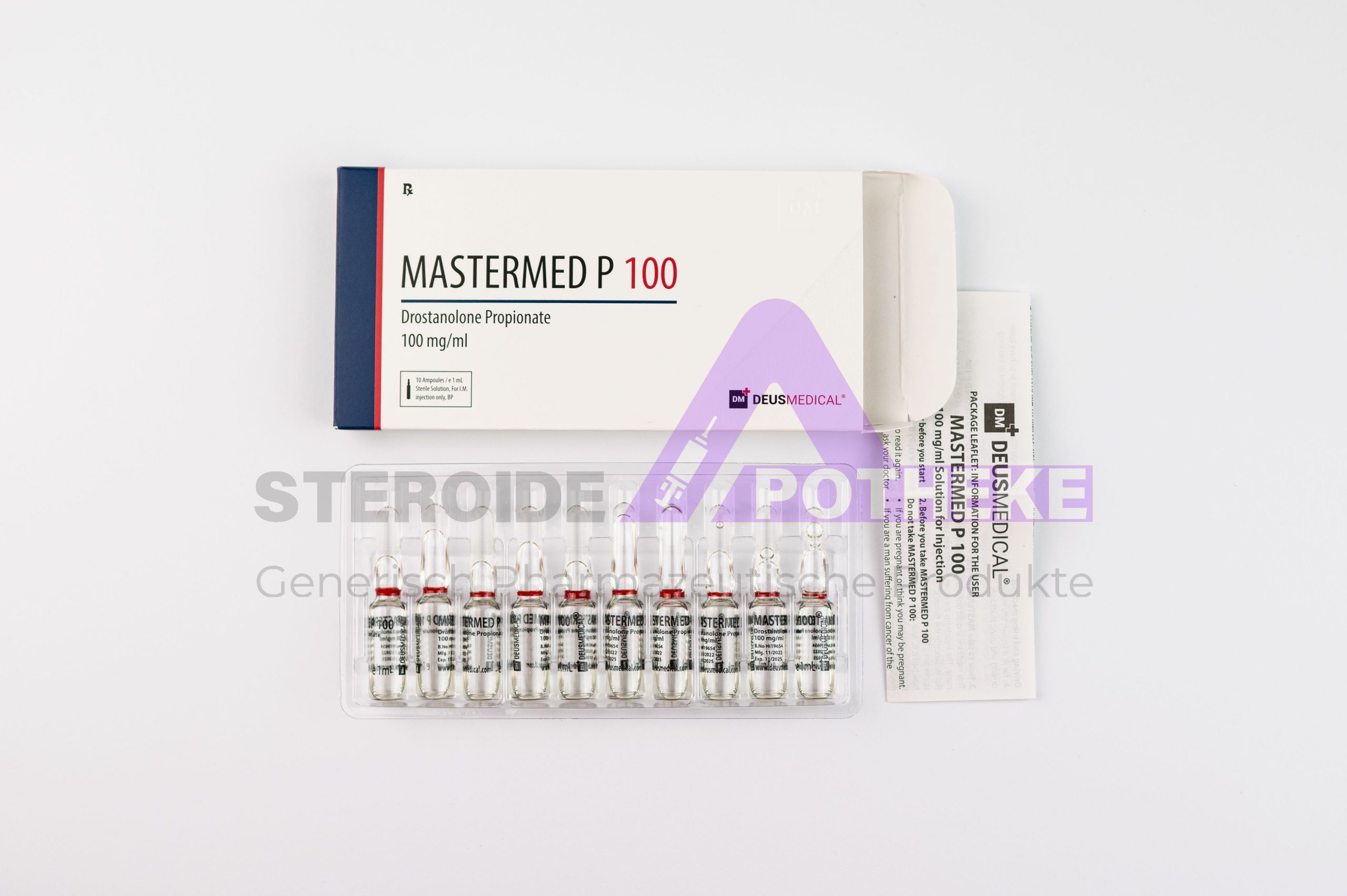 MASTERMED P 100 (Drostanolon Propionat) 10ml Flasche von Deus Medical