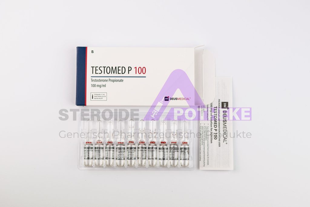 TESTOMED P 100 (Testosteron Propionat) 10ml Flasche von Deus Medical