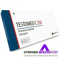 TESTOMED E 250 (Testosteron Enantat) von Deus Medical. Fläschchen mit 10 ml, enthält 250 mg/ml Testosteron Enantat