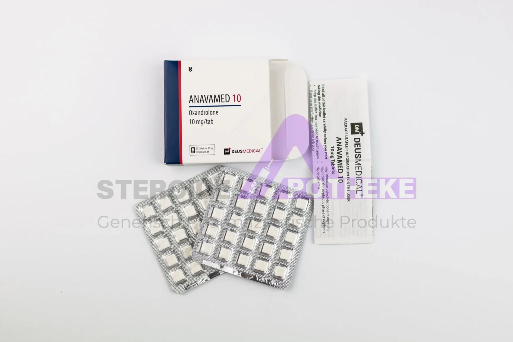 Anavamed 10 Oxandrolone von Deus Medical – 50 Tabletten à 10 mg für trockene Muskeldefinition und fettfreie Masse