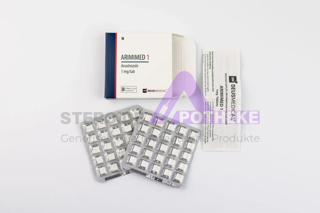 Arimimed 1 Arimidex von Deus Medical – 50 Tabletten à 1 mg Anastrozol zur Estrogenkontrolle während Anabolika-Kuren