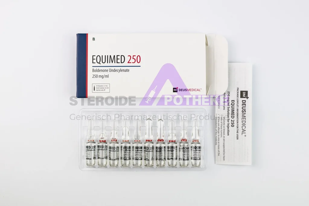 Equimed 250 (Boldenon-Undecylenat 250 mg/ml) 10-ml-Flasche öliger Lösung zur intramuskulären Injektion – langwirksames, mild aromatisierendes Anabolikum von DeusMedical
