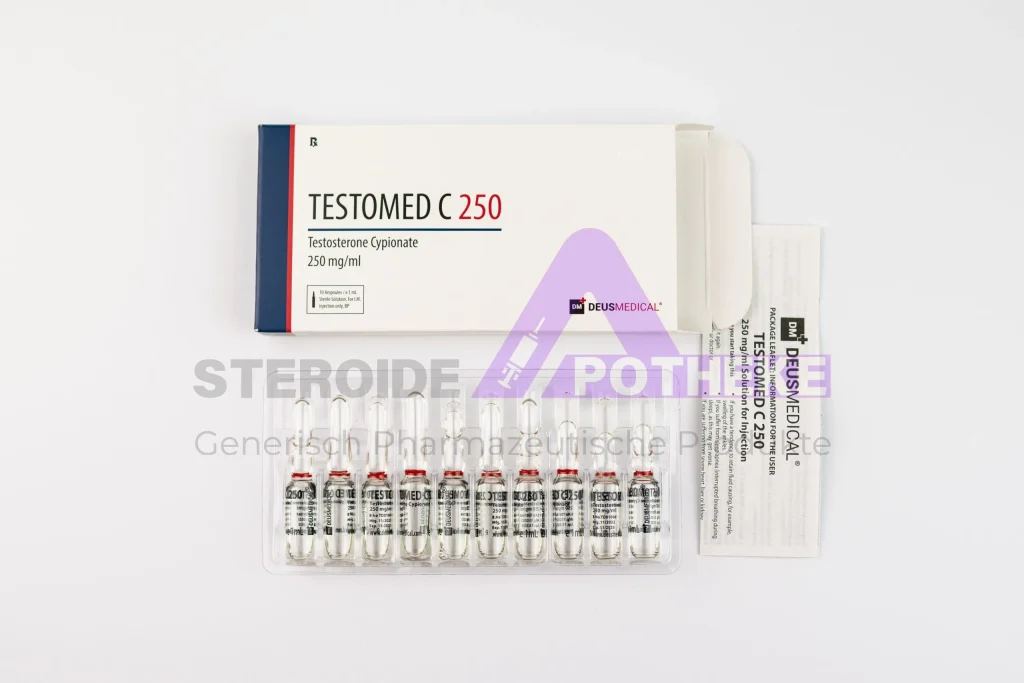 Testomed C 250 (Testosteron-Cypionat 250 mg/ml) 10-ml-Flasche öliger Lösung zur intramuskulären Injektion – anaboles Androgen von DeusMedical