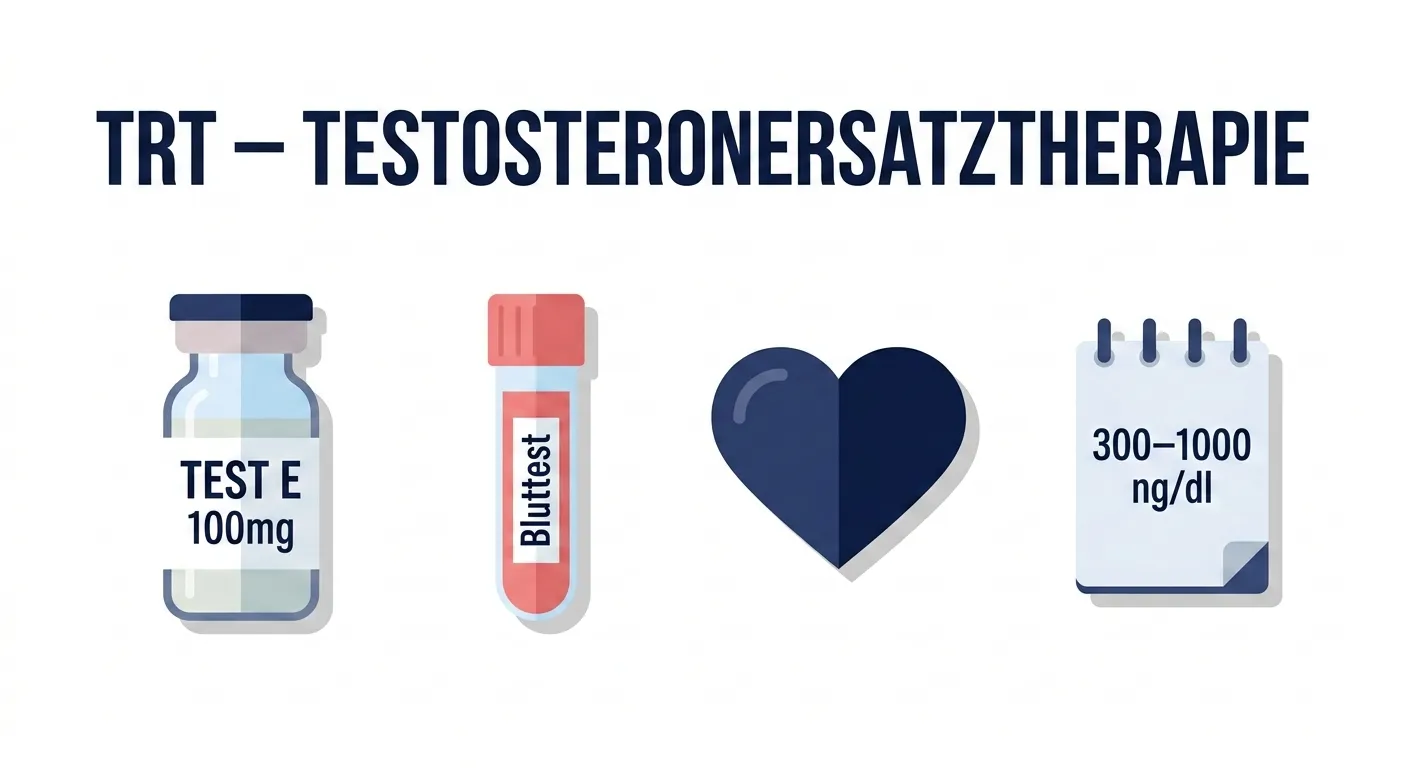 TRT Testosteronersatztherapie – Dosierung, Bluttest und langfristige Sicherheit bei Hypogonadismus
