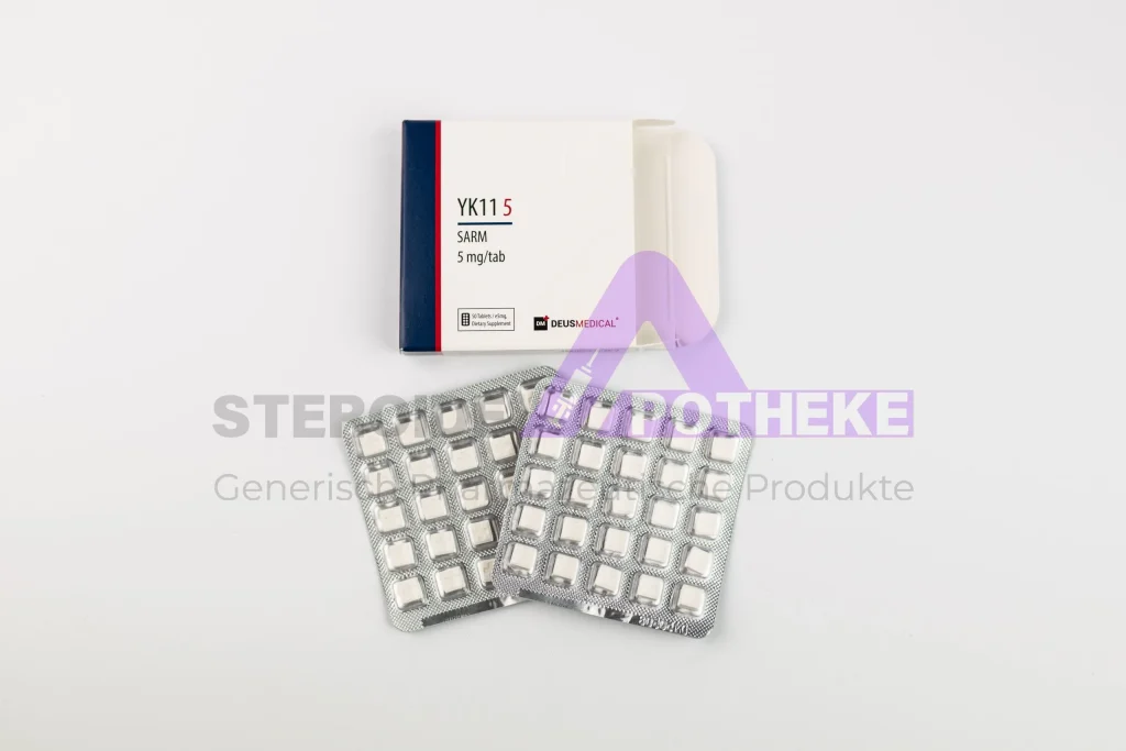 YK-11 5 mg lyophilisiertes synthetisches Steroid-Derivat in steriler Durchstechflasche zur Rekonstitution mit bakteriostatischem Wasser (subkutan) oder oraler Einnahme – myostatinhemmendes, SARM-ähnliches Molekül von DeusMedical