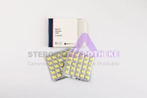 S4 25 (Andarine 25 mg) 50-Tabletten-Blister von DeusMedical – selektiver, nicht-aromatisierender SARM für harte Muskeln, Kraftsteigerung und trockenen Fettabbau
