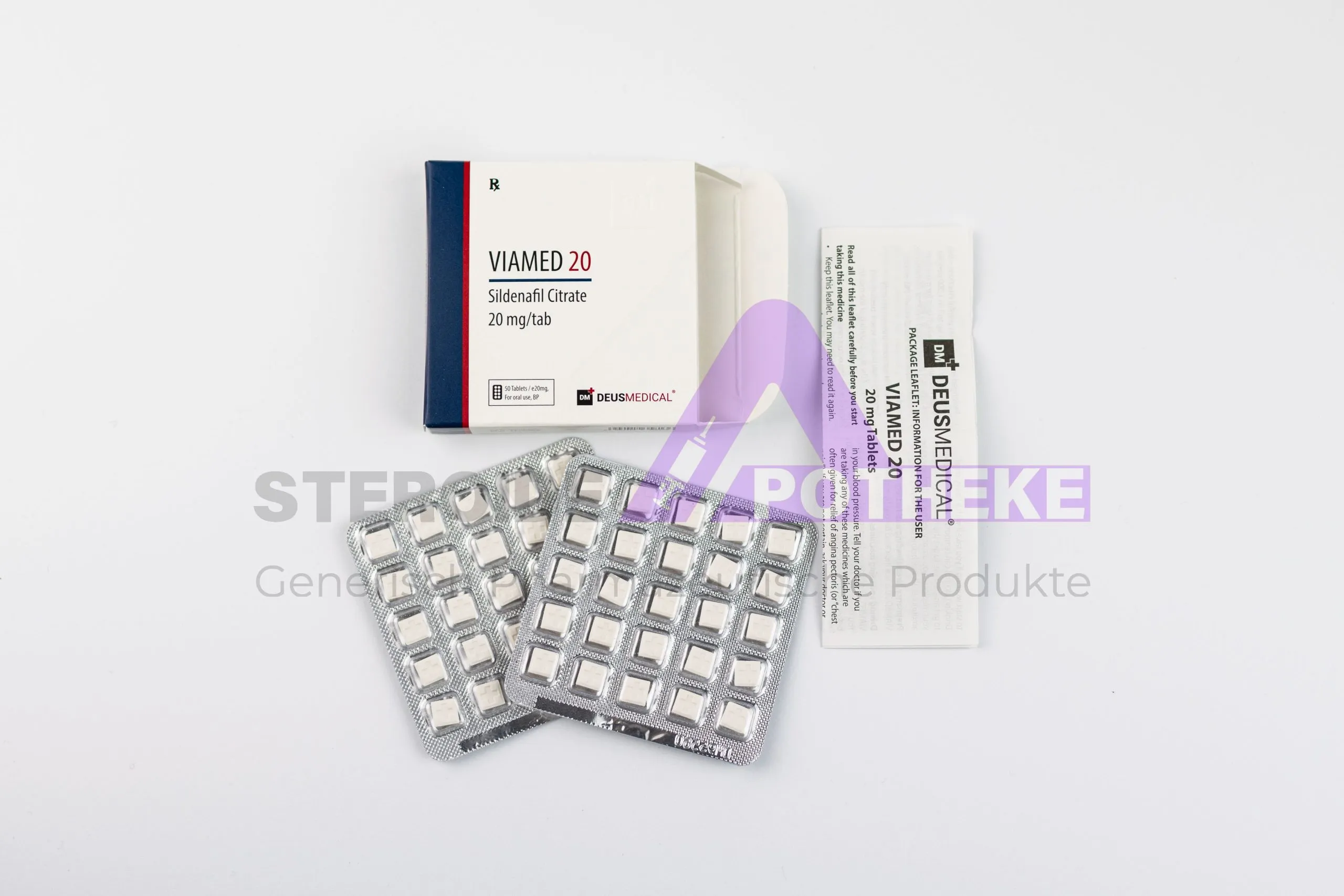 VIAMED 20 (SILDENFAIL-ZITRAT) DEUS MEDICAL 50x20mg 1 ViamEd 20 Sildenafil Citrat von Deus Medical – 10 Tabletten à 20 mg für zuverlässige Potenz, harte Erektion und verbesserte sexuelle Performance innerhalb 30-60 Minuten