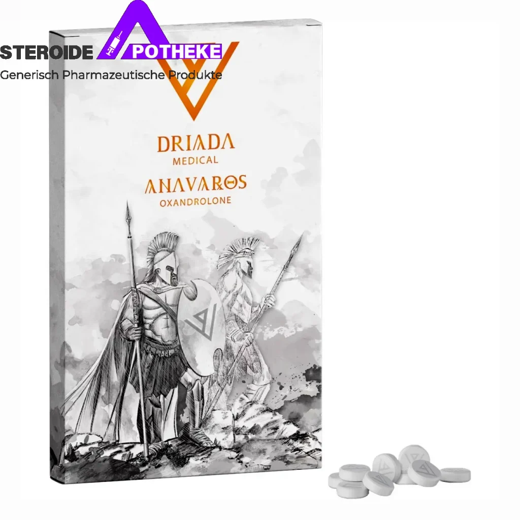 Anavaros 10 mg Oxandrolon (2-Oxa-17α-methyl-5α-dihydrotestosteron) von Driada Medical – orales anaboles Steroid mit extrem niedriger androgener Aktivität, nicht aromatisierend, ideal für Muskeldefinition, Fat Loss und Erhaltung fettfreier Masse bei Männern und Frauen.