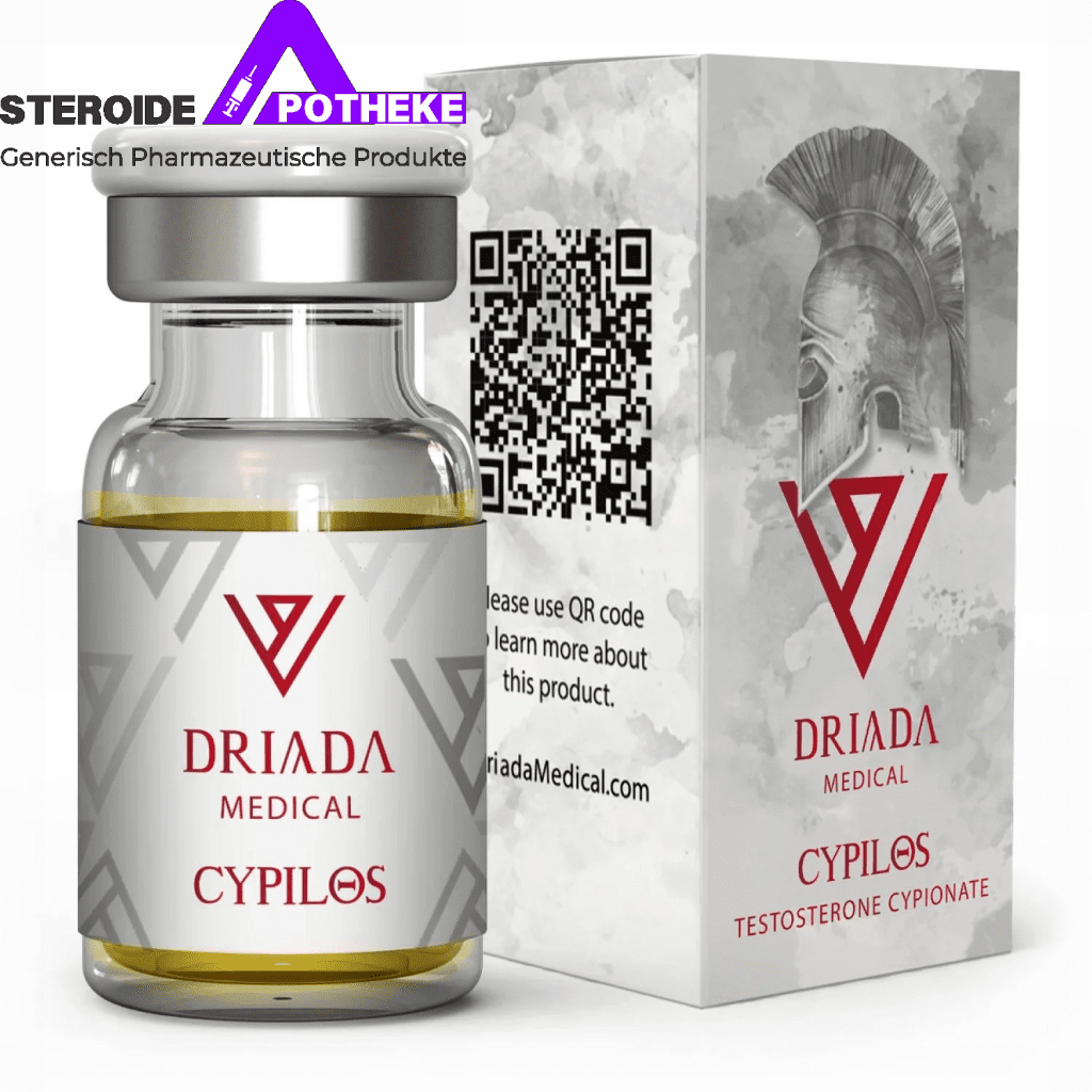 Cypilos 250 mg/ml (Testosteron Cypionat) Driada Medical 10 ml Flasche - starkes Testosteron zur Unterstützung von Muskelaufbau und Kraftsteigerung