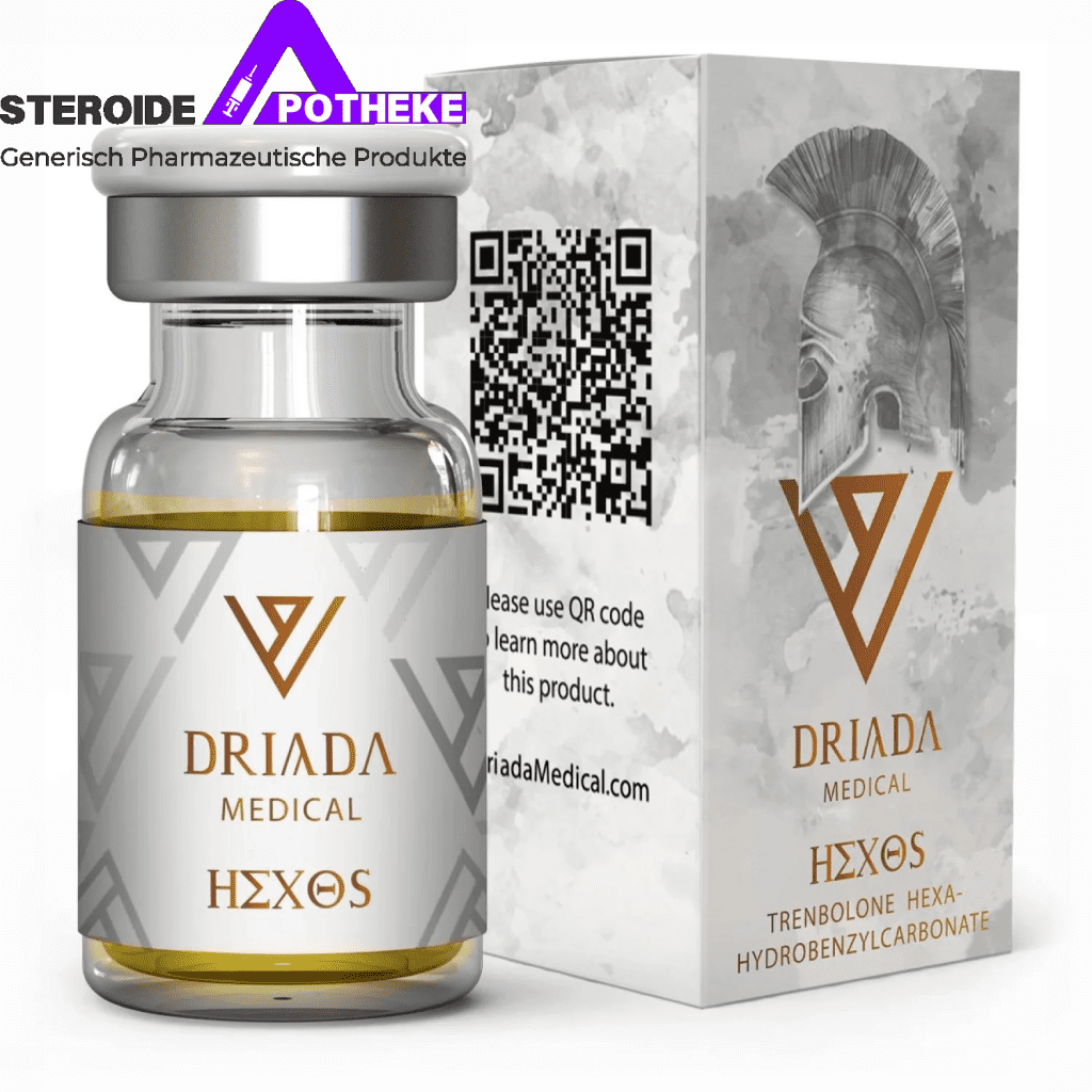 Hexos 75 mg/ml (Trenbolon Hexahydrobenzyl Carbonat) Driada Medical 10 ml Flasche - starkes anaboles Steroid zur Förderung von Muskelaufbau und Fettabbau