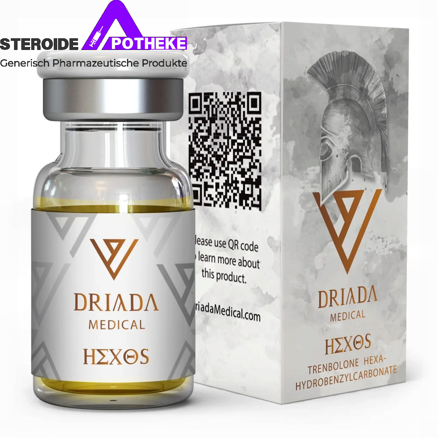 Hexos 75 mg/ml (Trenbolon Hexahydrobenzyl Carbonat) Driada Medical 10 ml Flasche - starkes anaboles Steroid zur Förderung von Muskelaufbau und Fettabbau