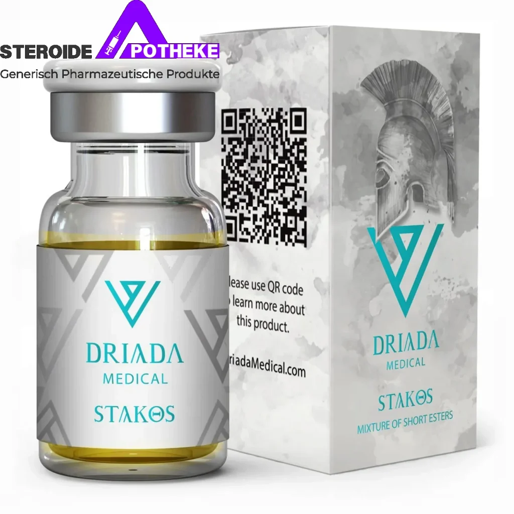 Stakos 150 mg/ml Schneiden-Stack von Driada Medical – 10 ml Multi-Blend (Drostanolon-P 50 mg + Trenbolon-A 50 mg + Testosteron-P 50 mg) für extreme Definition, harte Muskeln und maximalen Fettabbau – perfekt für Contest-Finish