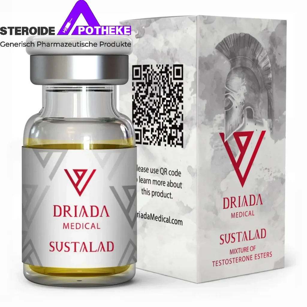 Sustalad Sustanon von Driada Medical – 10 Ampullen à 1 ml (250 mg/ml) mit 4-Testosteron-Estern für langanhaltende Muskelmasse, gesteigerte Kraft und konstante Hormonspiegel über 10-12 Wochen