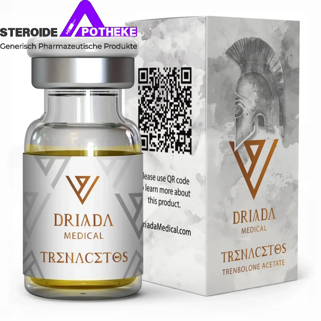 Trenacetos Trenbolon-Acetat von Driada Medical – 10 ml Fläschchen 100 mg/ml für extreme Muskelhärte, maximalen Fettabbau und veinsige Contest-Qualität – kurzwirksam, nicht aromatisierend, ideal für die letzten 6-8 Wochen vor Shooting oder Wettkampf