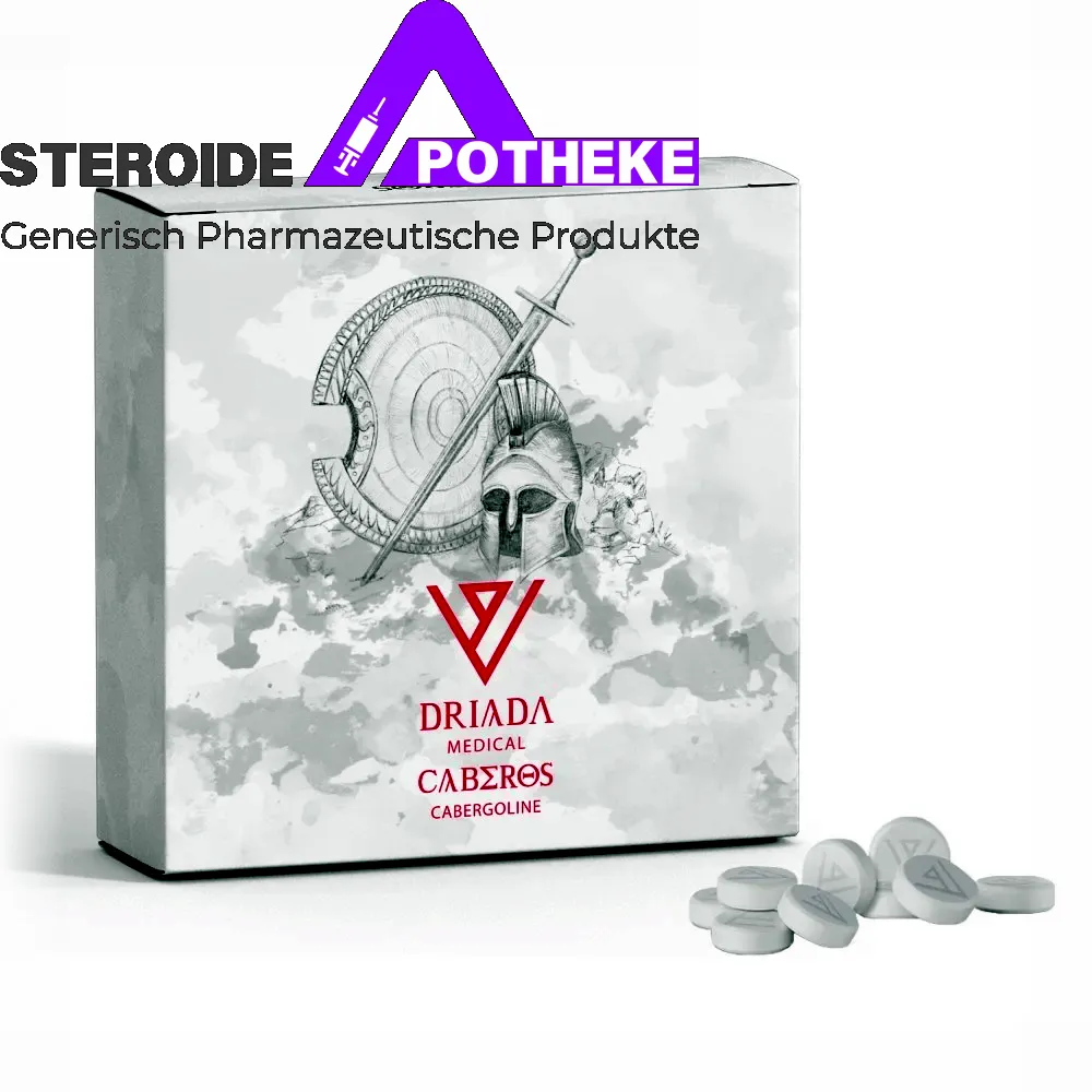 Caberos von Driada Medical – 10 Tabletten à 0,5 mg Cabergolin zur Senkung erhöhter Prolaktinwerte, Prophylaxe gegen prolaktinbedingte Gynäkomastie und Verbesserung der sexuelle Libido während anaboler Steroid-Kuren