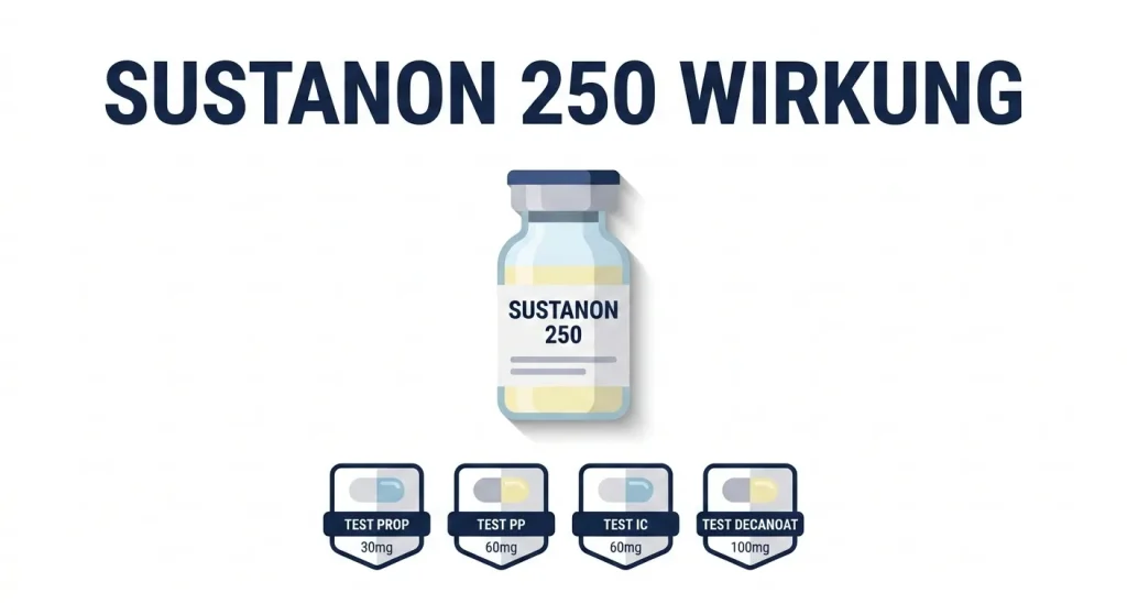 Sustanon 250 Wirkung im Bodybuilding – Mix aus vier Testosteron-Estern für schnellen Wirkungseintritt und anhaltende Freisetzung