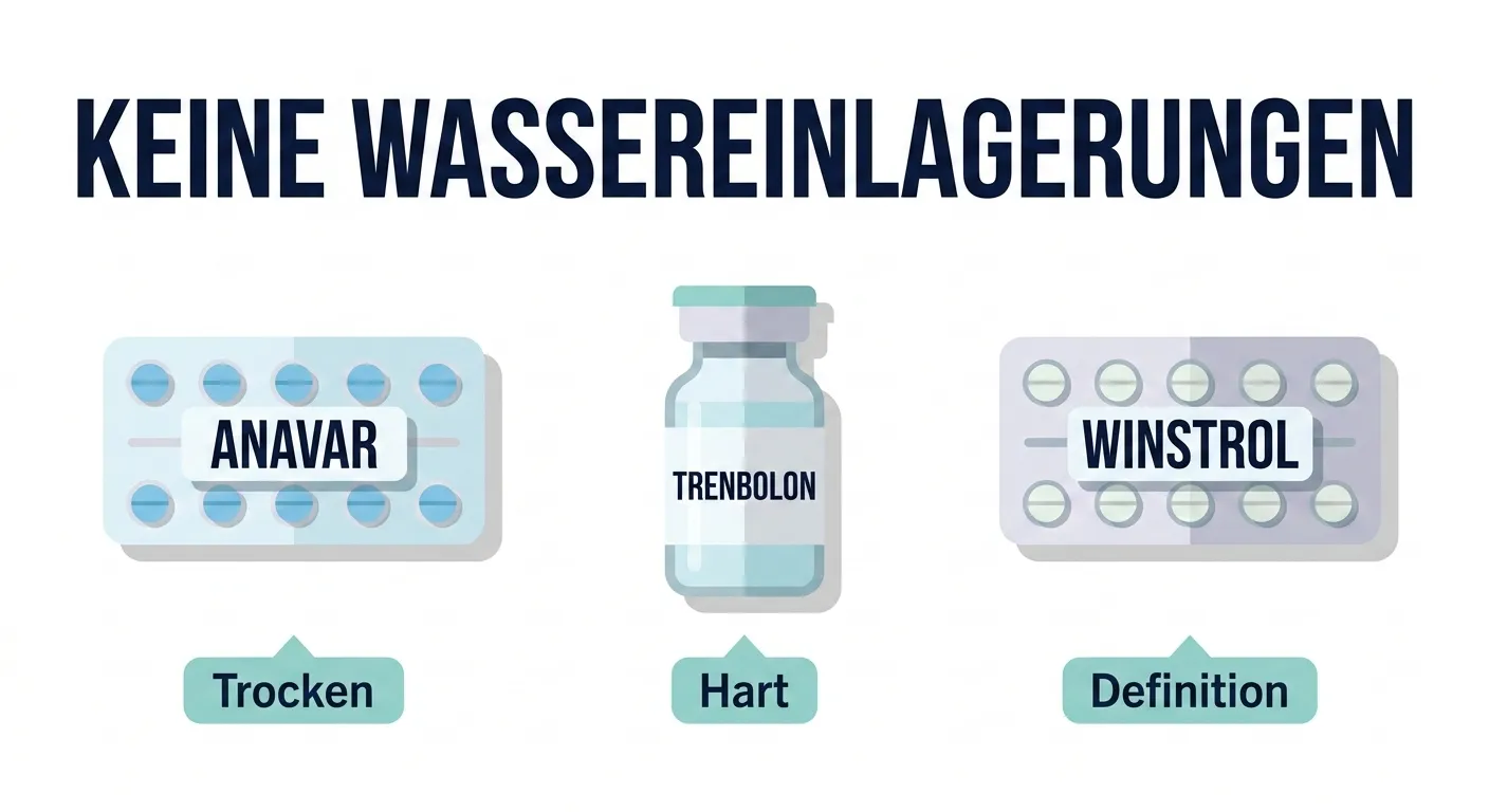 Steroide ohne Wassereinlagerungen – Anavar, Trenbolon und Winstrol für trockene Muskeldefinition ohne Blähungen