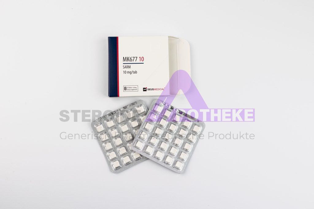 MK677 10mg (Ibutamoren) Tabletten von Deus Medical, zur Unterstützung von Muskelwachstum und Fettabbau