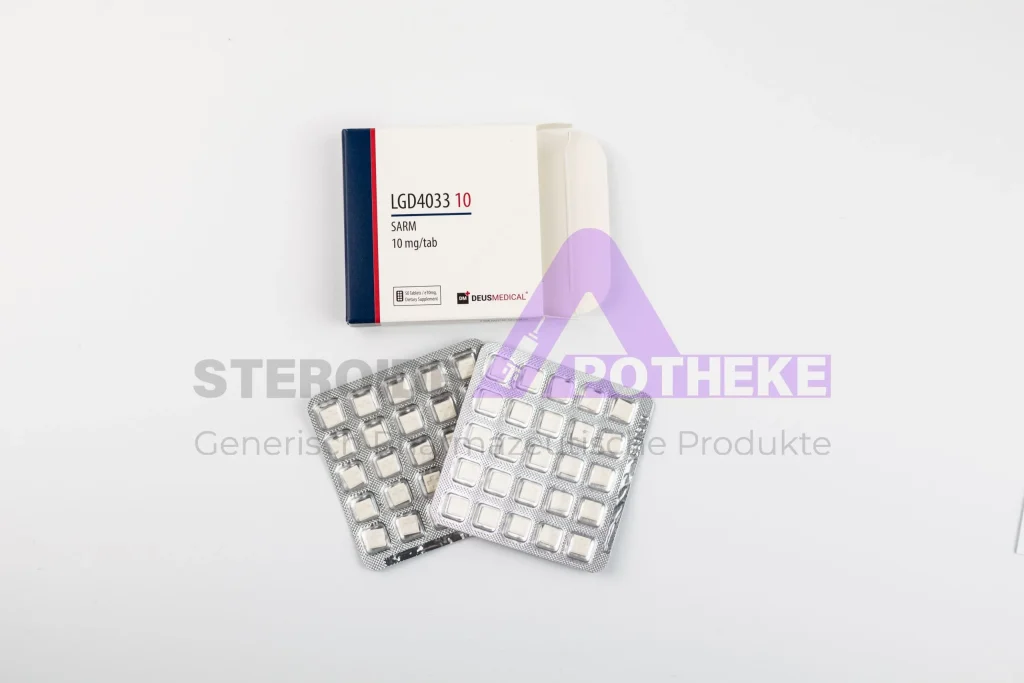 LGD4033 10 Ligandrol von Deus Medical – 60 Kapseln à 10 mg als leistungsstarker SARM für trockenen Muskelaufbau und maximale Kraftsteigerung