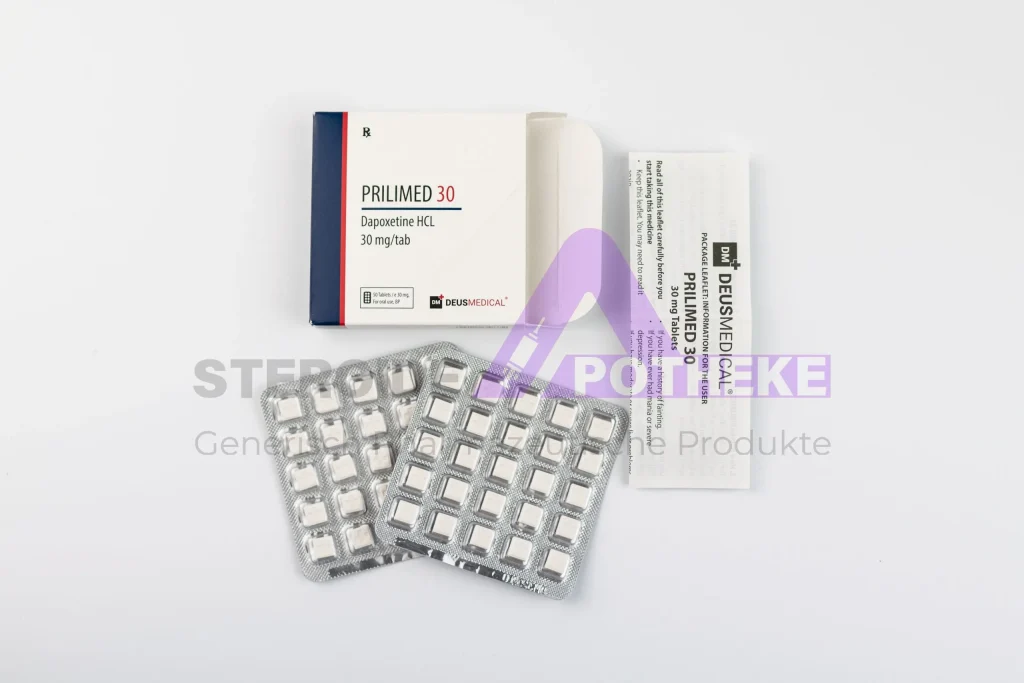 Prilimed 30 Dapoxetin HCL von Deus Medical – 10 Tabletten à 30 mg zur gezielten Verzögerung der Ejakulation und Verbesserung der sexuellen Kontrolle