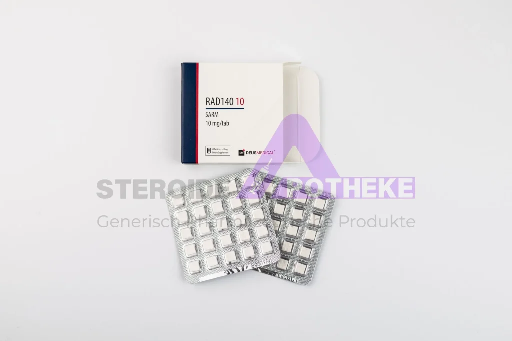 RAD140 (Testolon) 10 mg lyophilisiertes synthetisches SARM in steriler Durchstechflasche zur Rekonstitution mit bakteriostatischem Wasser und subkutaner Injektion – androgenrezeptor-selektiver Modulator von DeusMedical