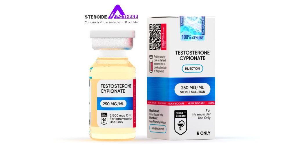 Testosterone Cypionate (250 mg/ml) – Produkt von Hilma Biocare zur Förderung von Muskelaufbau und Testosteronersatztherapie