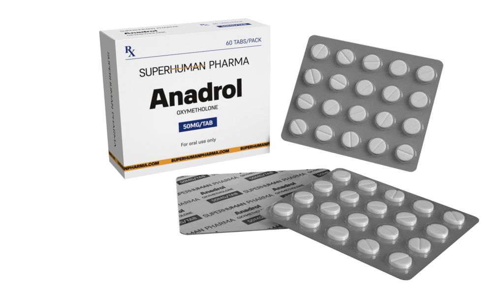 Anadrol 50 mg [60 Tabletten] von SuperHuman Pharma, ein leistungssteigerndes Nahrungsergänzungsmittel für Muskelaufbau