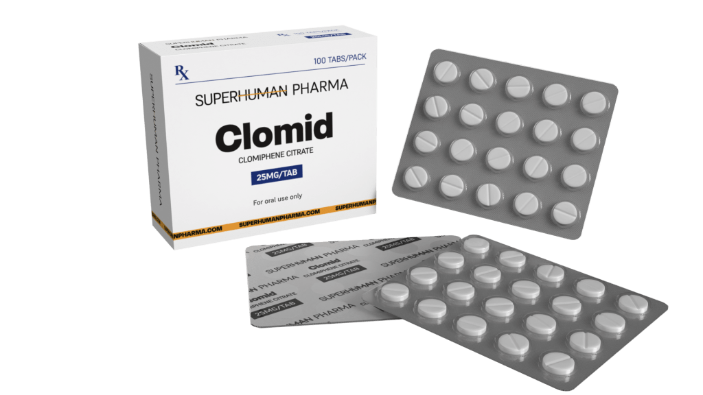 Clomid 25 mg [100 Tabletten] von SuperHuman Pharma, ein Medikament zur Unterstützung der Hormonregulation