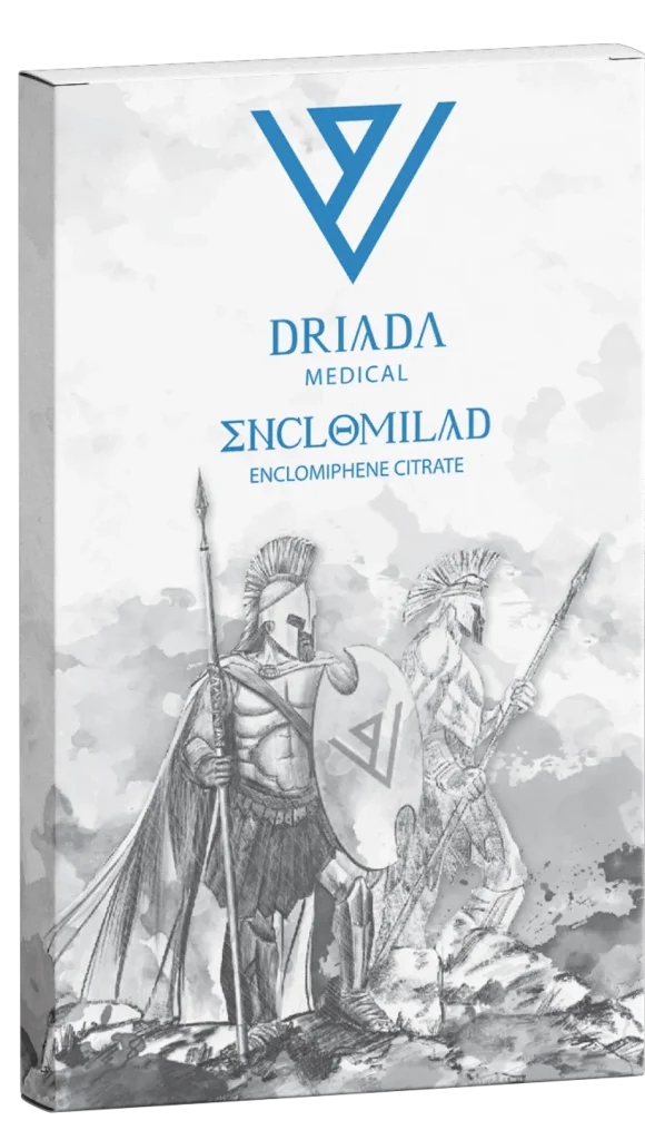 Enclomilad Enclomiphencitrat von Driada Medical – 50 Tabletten à 25 mg zur natürlichen Stimulation des Testosteronspiegels, sicheren Post-Cycle-Therapie und Förderung der eigenen Hormonproduktion nach anabolen Kuren