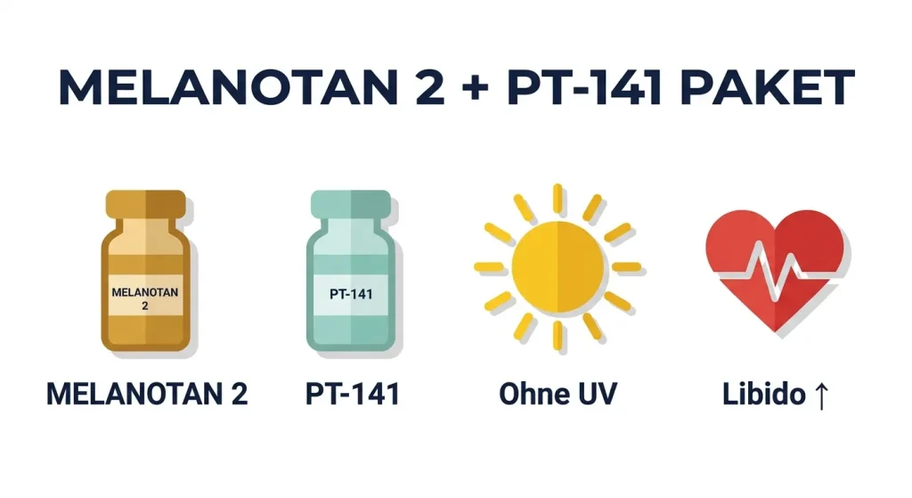 Melanotan 2 und PT-141 Peptid-Paket – Sommer-Bräune ohne UV-Strahlung und Libido-Steigerung in 8 Wochen