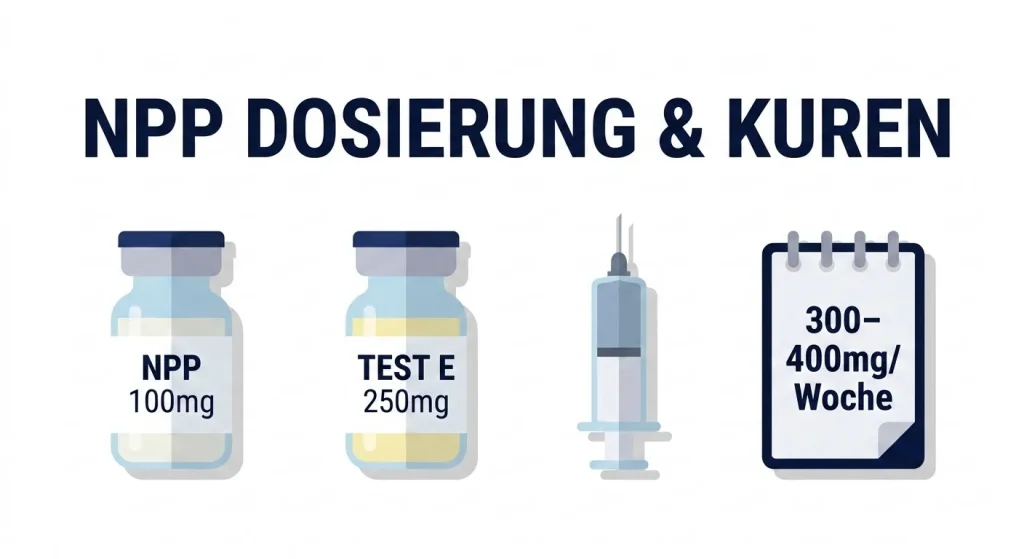 NPP Dosierung und Kuren – Nandrolon Phenylpropionat 300–400mg pro Woche in Kombination mit Testosteron Enanthate