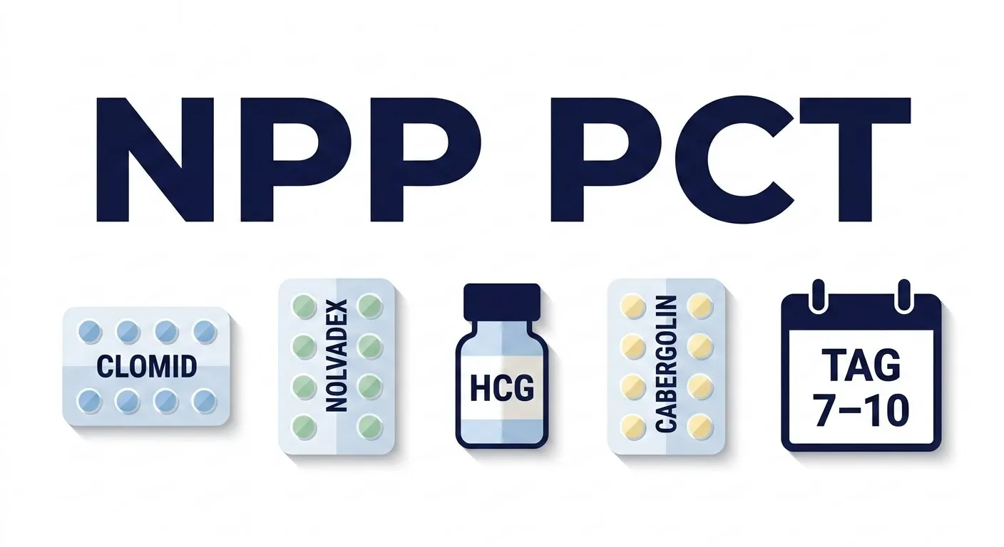 NPP PCT – Clomid, Nolvadex, HCG und Cabergolin nach einem Nandrolon Phenylpropionat Zyklus ab Tag 7–10