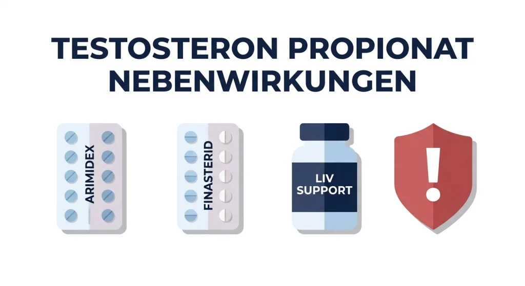 Nebenwirkungen von Testosteronpropionat – Risiken erkennen und mit Arimidex, Finasterid und Leberschutz kontrollieren